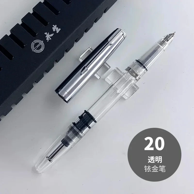 

Yongshen 601 Vacuum Filling Fountain Pen Writing Stationery Office School Writing Ink Pens Visible Window With Gift Box Supplies