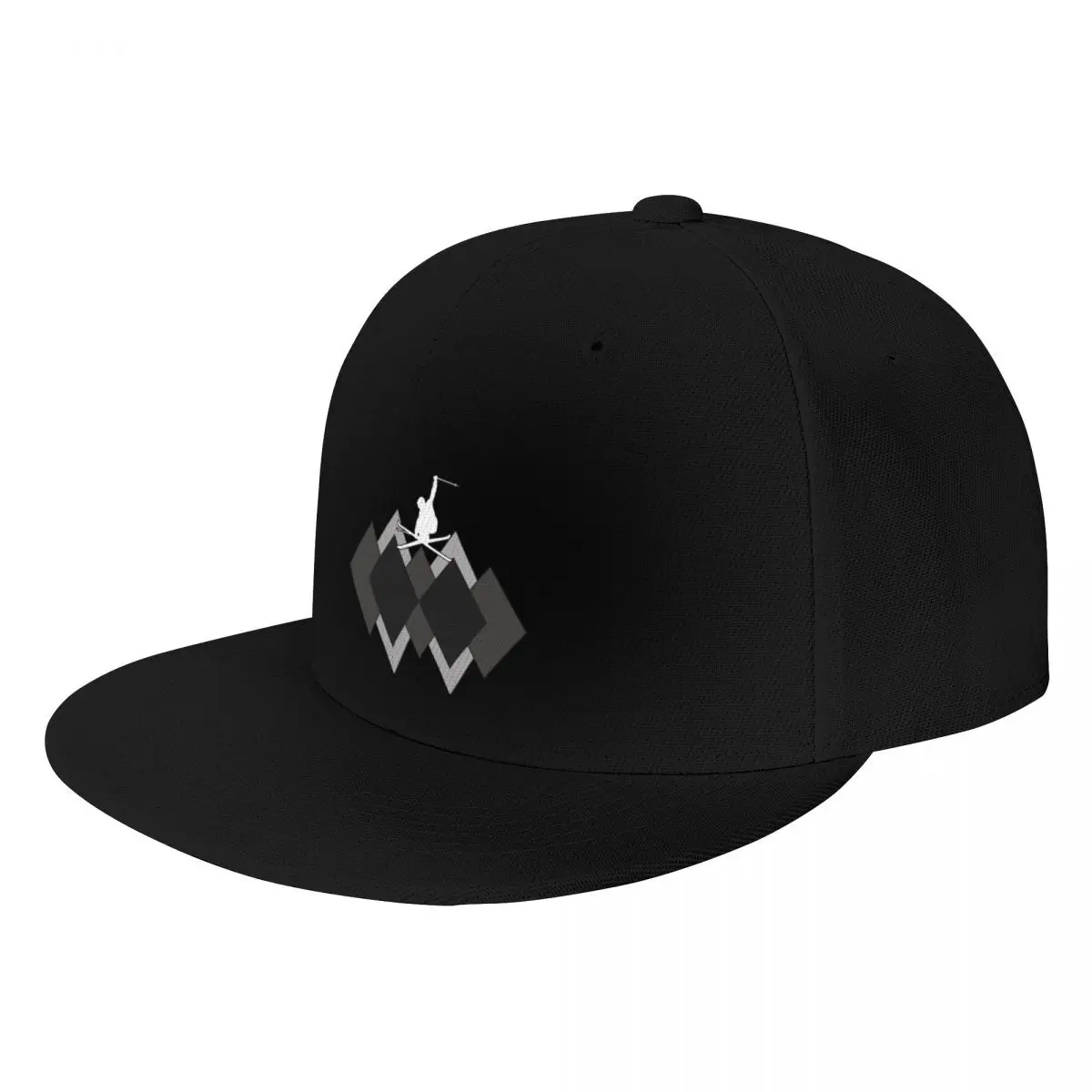 Ski Double Black Diamonds Silhouette Baseball Cap Big Size Hat Thermal Visor Mens Caps Women's