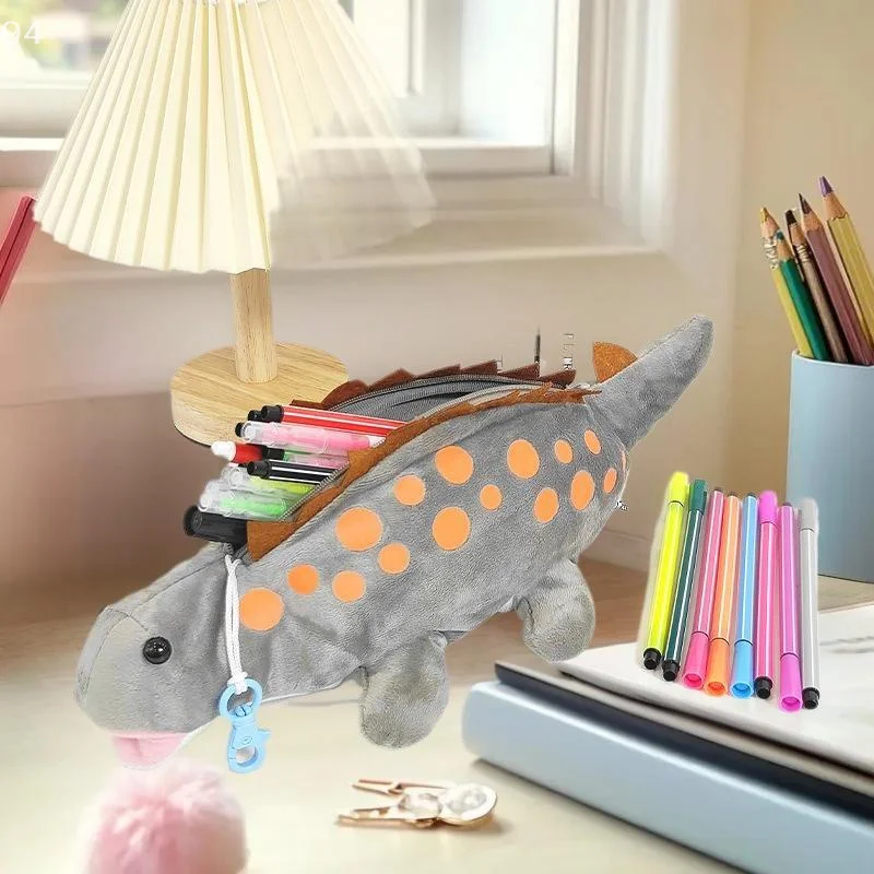 3D أفخم الحيوان ديناصور قلم رصاص الحقيبة لينة القرطاسية تخزين مقلمة بنات بنين اللوازم المدرسية