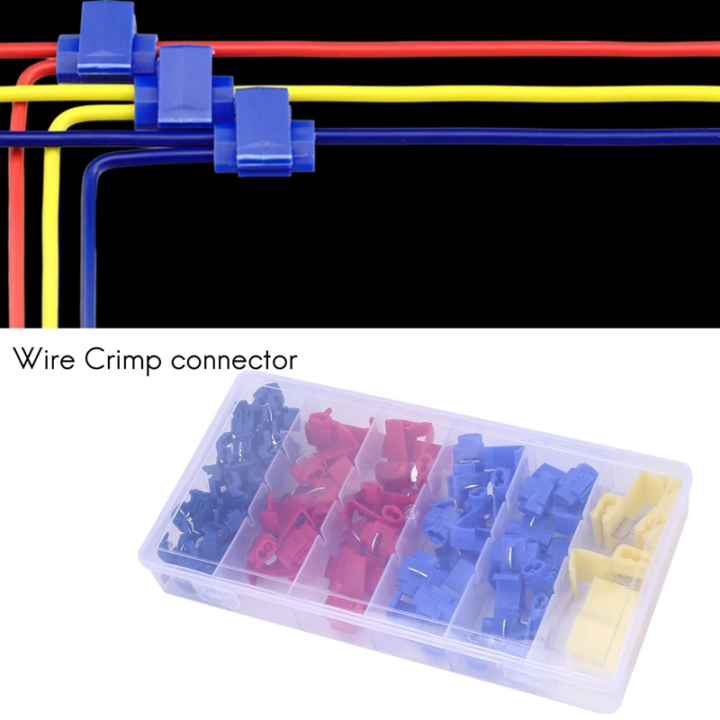 65Pcs Wire Line Connector Terminal Joint Quick Connection Clip Wire Crimp Connector