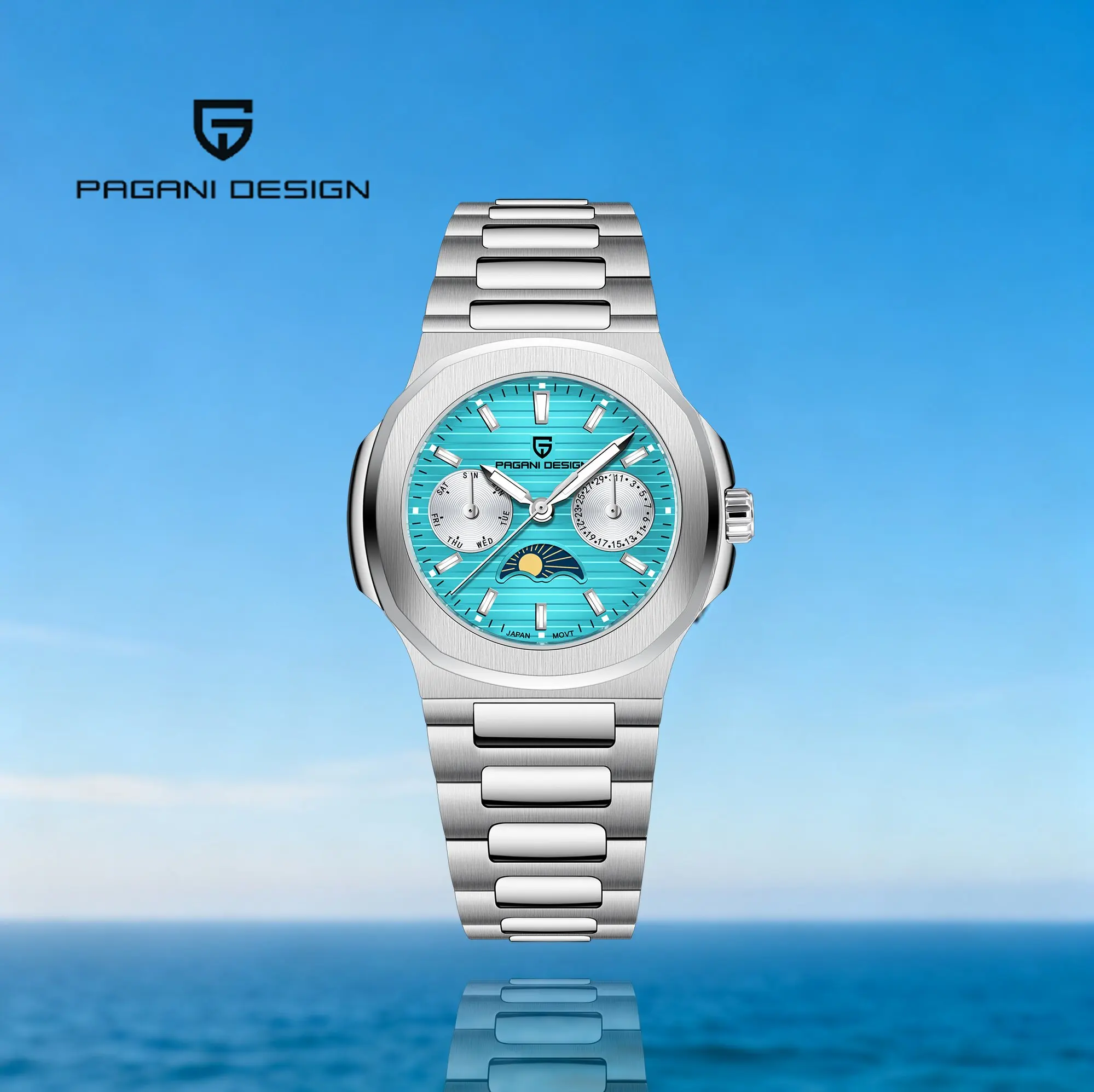 2026 Pagani Design Ladies Quartz Watch Light Luxury Literary Fresh Style Sapphire Glass Moon Phase Waterproof Butterfly Buckle