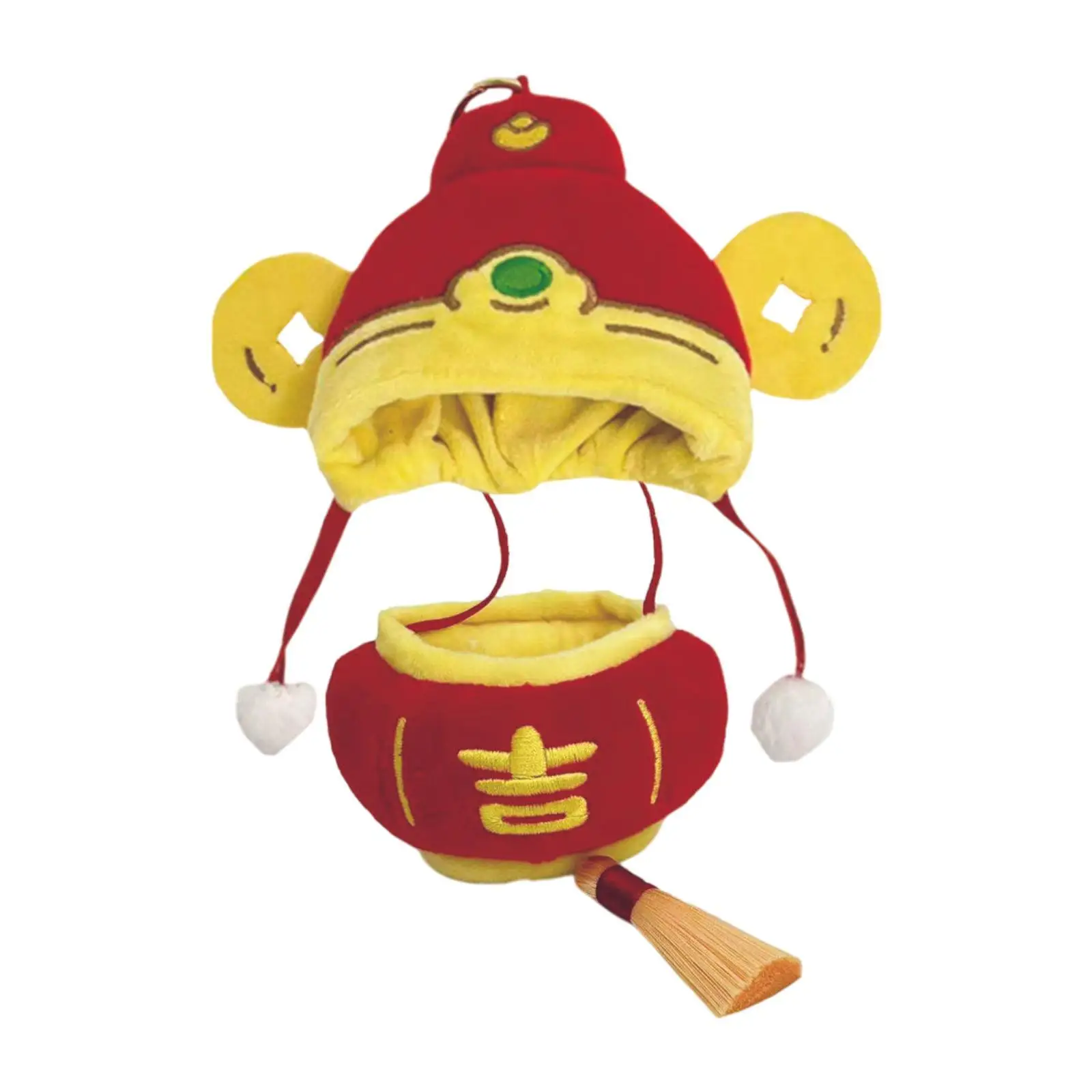 Modepoppen Jumpsuit en God van rijkdom Hoed Outfits Accs, miniatuurkleding voor poppen van 10 cm Kindercadeaus