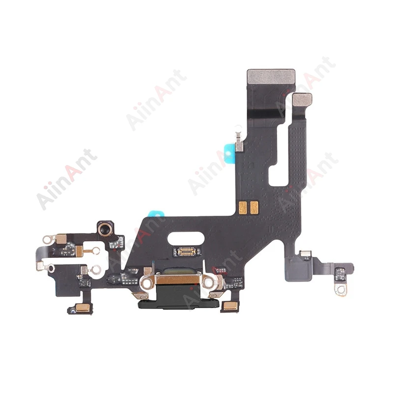 100% AiinAnt Buttom USB Mic Board Dock Caricatore Connettore Porta di Ricarica Rapida Cavo Della Flessione Per iPhone 11 12 13 Pro Max Con Adesivo