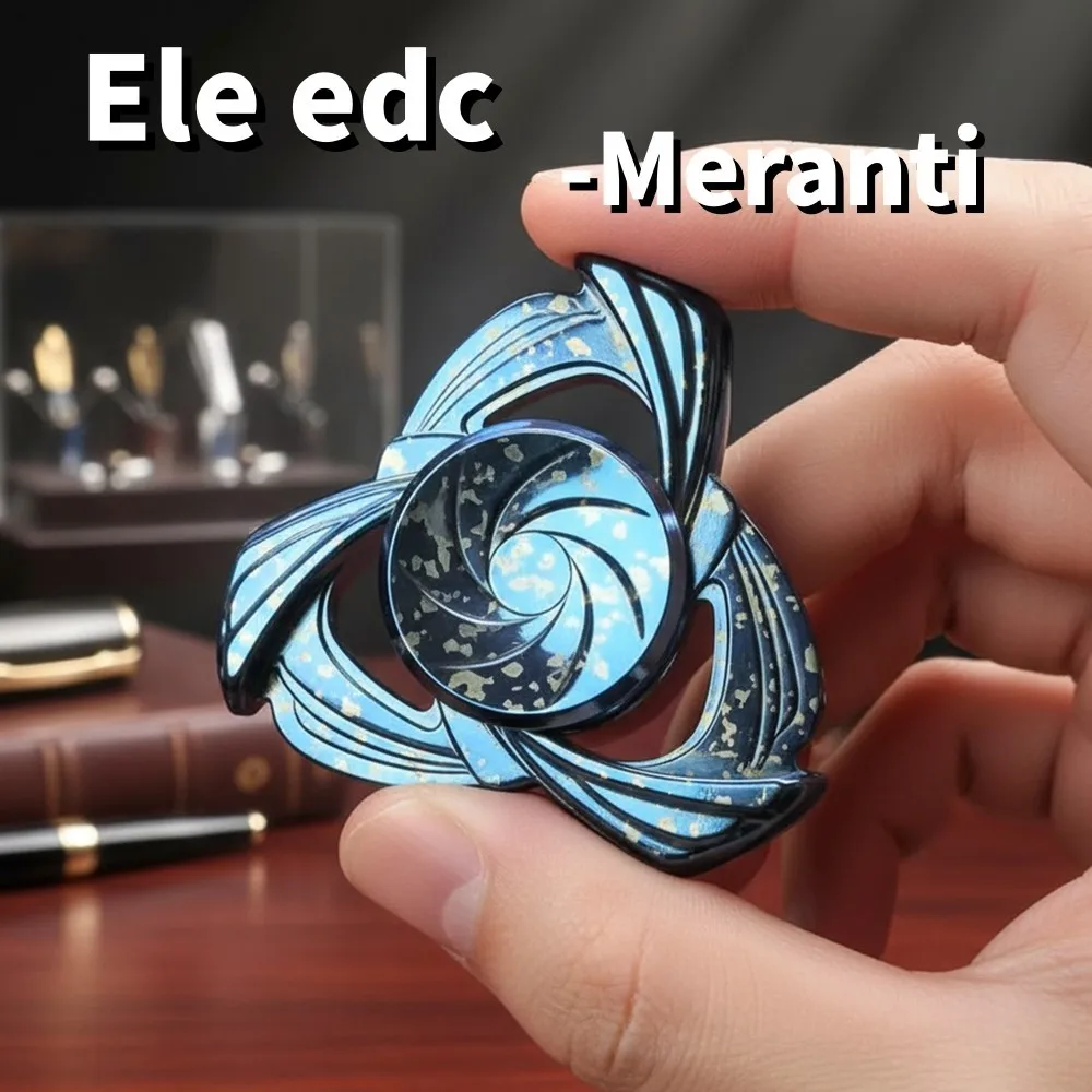 Ele EDC Meranti Fidget Spinner Metal Fidget Toy Original Designs Three-Bladed Fidget Spinner Anxiety Relief Gadgets