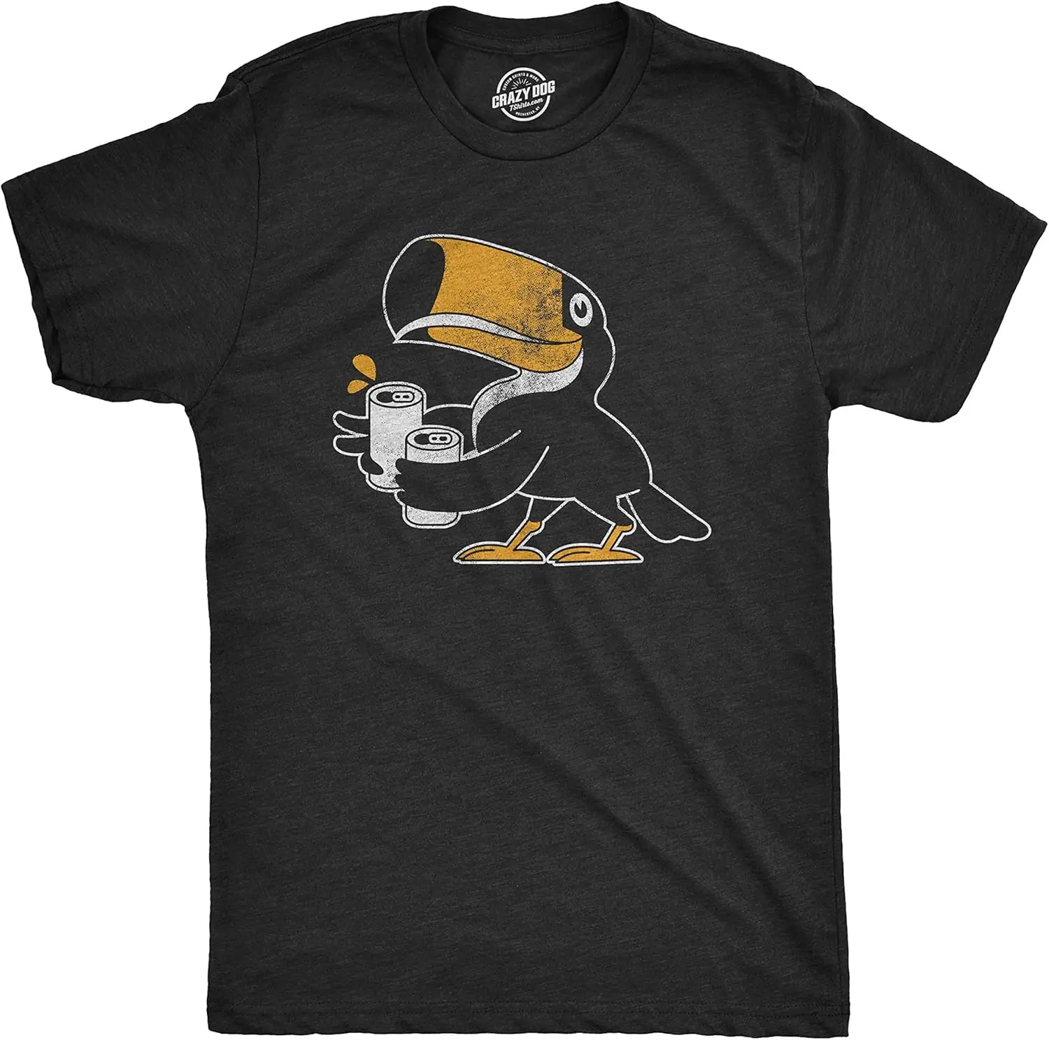 Mens Toucan Two Cans Tshirt Funny Beer Drinking Tropical Bird Tee for Guys