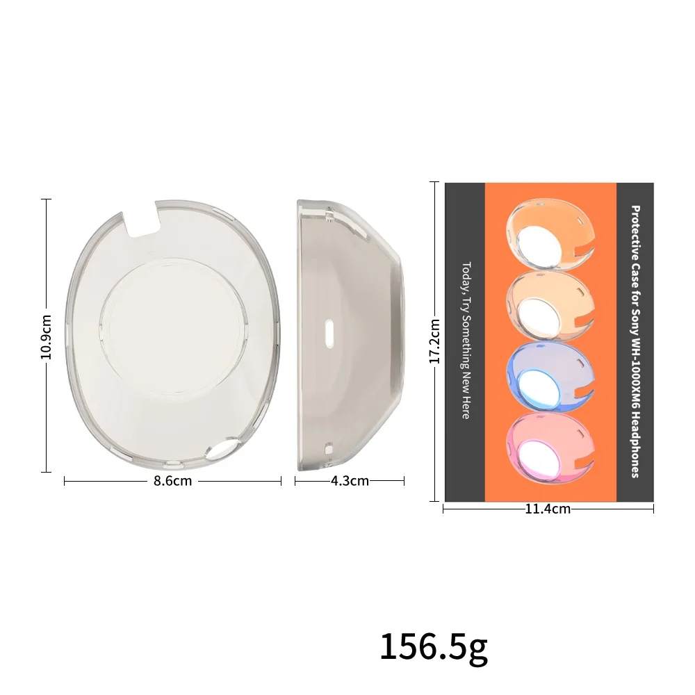 

Transparent Minimalist Hard Case TPU Protective Cover for Sony WH-1000XM6 Headphones