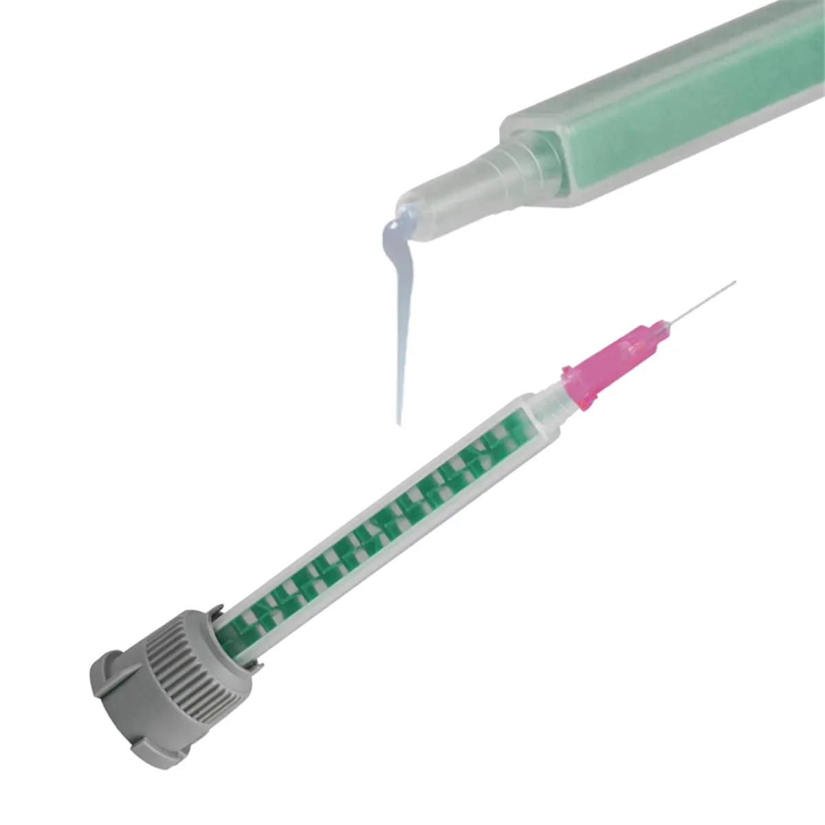 New 20 Pieces Mixing Nozzles Adhesive Cartridges Tip for 50ml Resin Mixer Adhesive Applicatior 16-Element,1:1 Ratios