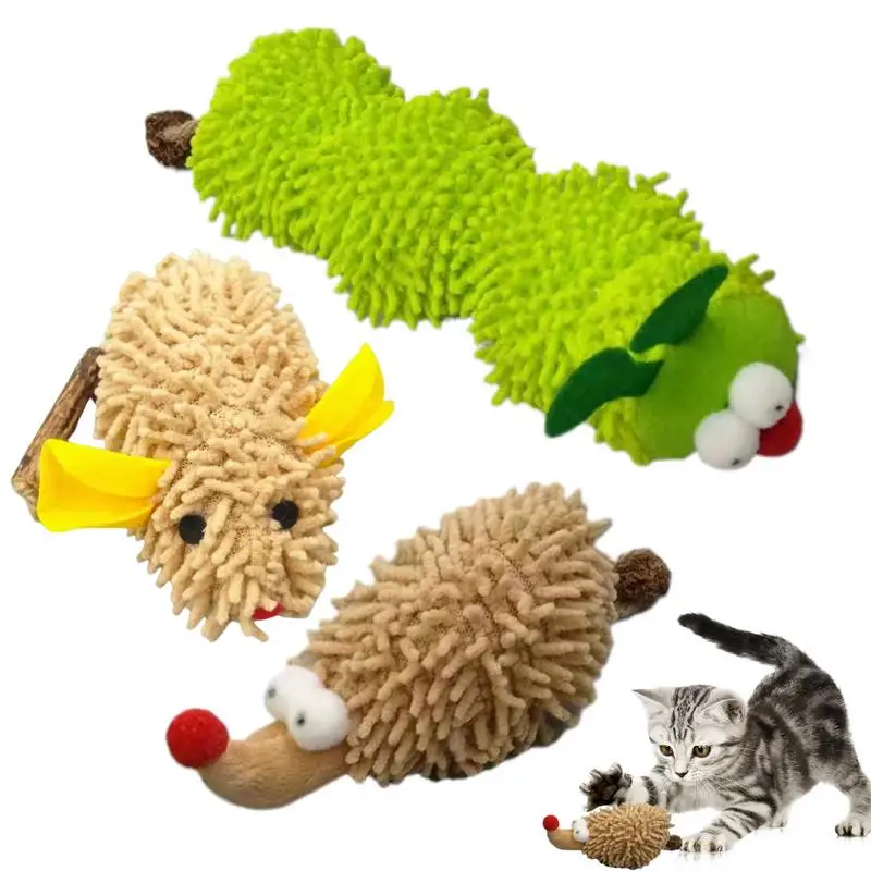 Cat Toys With Catnip 3 Pieces Kitten Teething Toys Kitten Chew Toys Innovative Catnip Chew Toys Plush Cat Toy For Home Pet Shops