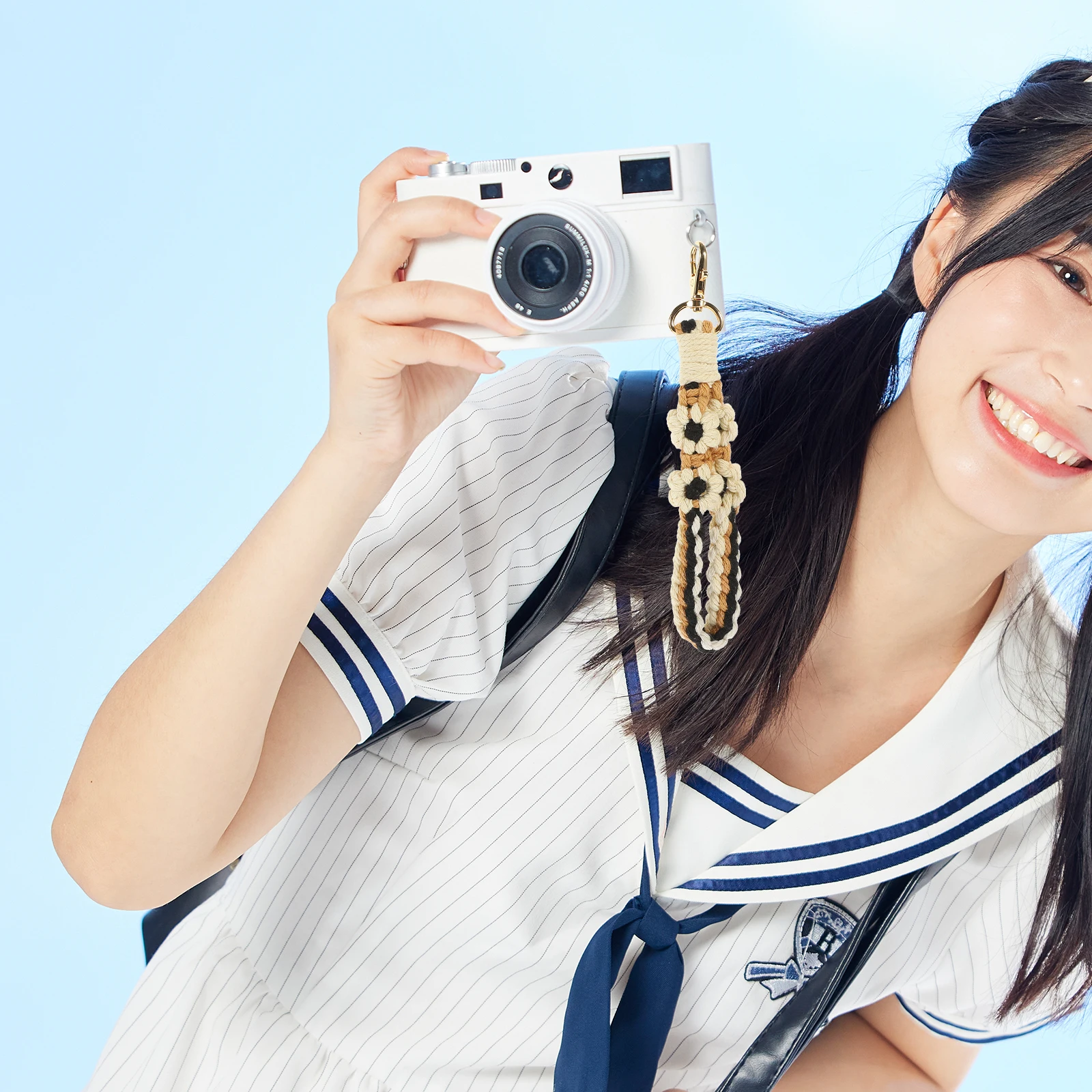 

Camera Wrist Strap Portable White Color Padded Straps for Non Slip Mirrorless Camera Accessories Strap
