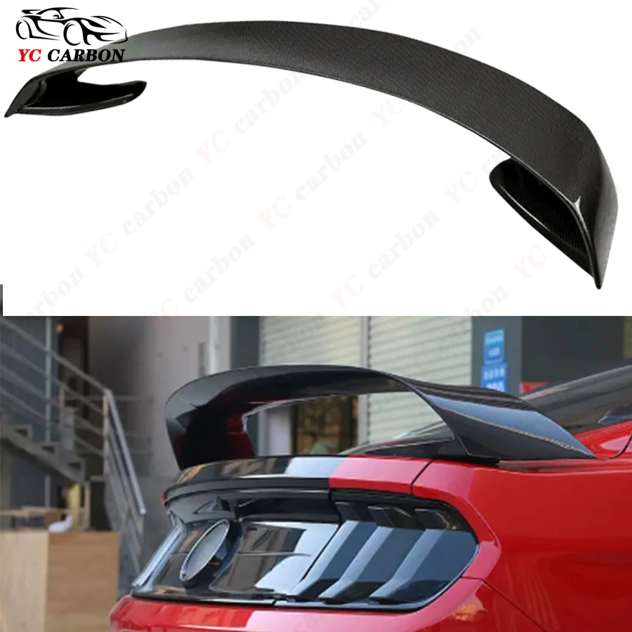 

For Ford Mustang GT 2015-2021 350 Style Carbon Fiber Spoiler Rear Wing Auto Racing Car Styling Tail Wing Car Trunk Diverter