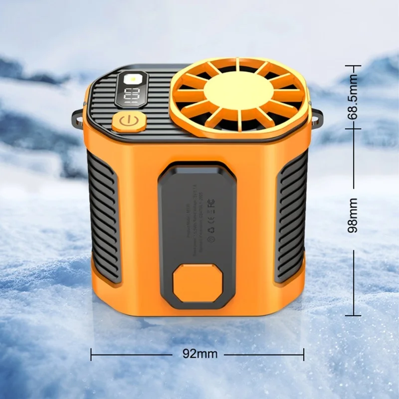 

Перезаряжаемый портативный поясной вентилятор 5000 мАч, мини-персональный турбовентилятор без помощи рук со сверхдлительным сроком службы, 100 уровней скорости ветра