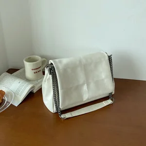 Pendlertaschen mit Nischenkette für Frauen, Crossbody -Tasche für Damen, Umhängetaschen, große Kapazität, Kreuzstück, Pu, Mode 8 Hauptverkaufstasche mit dicker Kette - №7