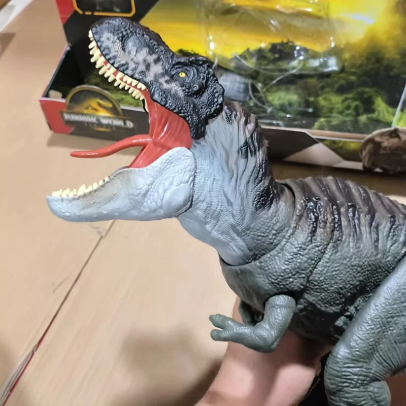 Jurassic World Tyrannosaurus Rex Power Devour dinosaurio modelo película misma simulación móvil figuras de animales sonidoables regalo para niños