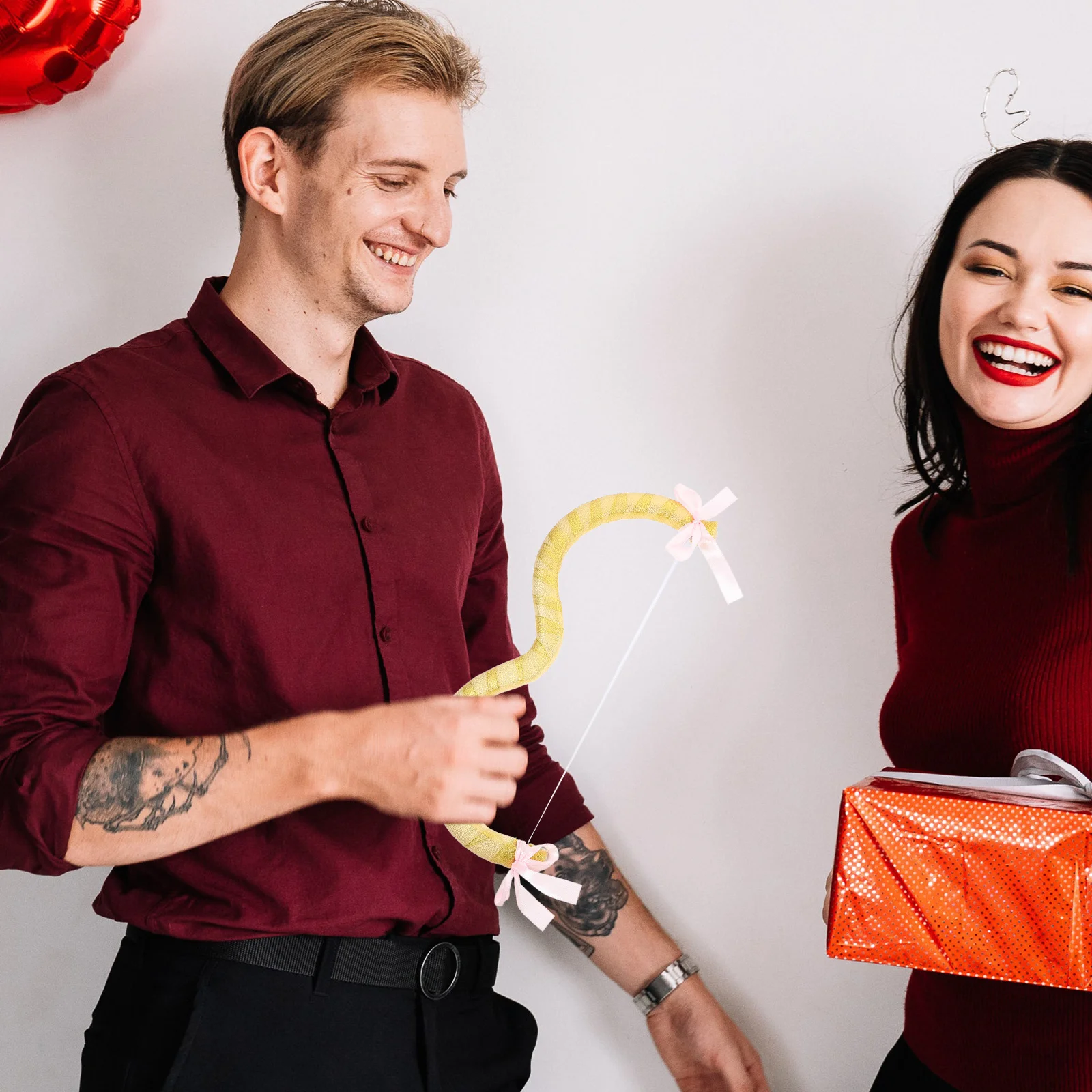 1Set Cupid Bow Arrow Headband Set Valentine's Day Cupid Costume Photo Prop Cosplay Accessories Cute Costume Supply