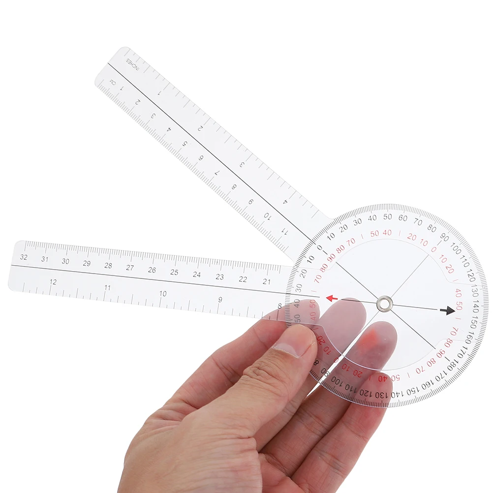 

2Pcs 8Inch Angle Ruler Plastic Goniometer Folding Tool Measuring Protractor Drafting Engineering Painting Design Practical Ovals