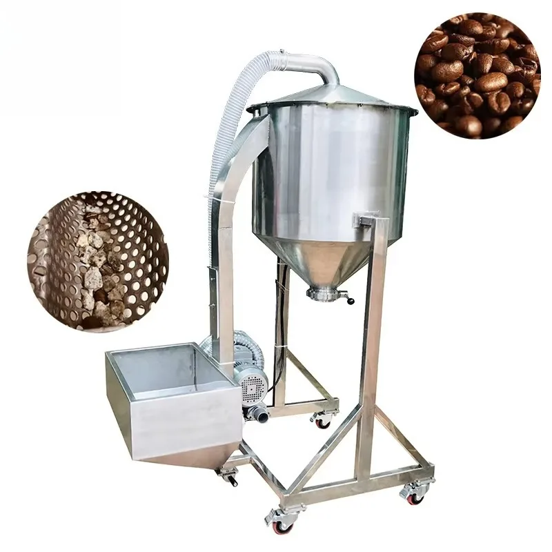 High Efficiency Stainless Steel Coffee Bean Stone Remover Simple Operation Grain Sorting Processing Equipment Easy Movement