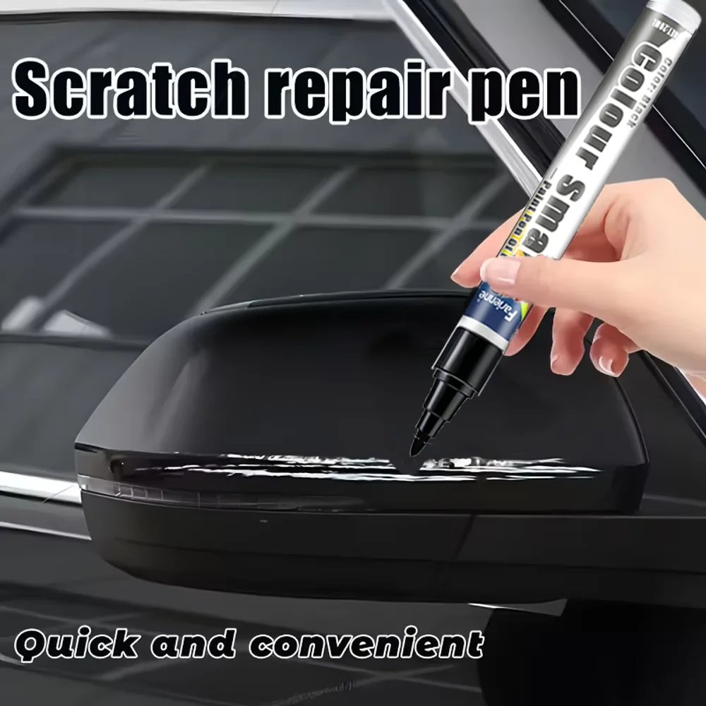 Farienne Black Car Touch Up Pen Car Scratch Repair Pen for Car Paint Alloy Wheel Leather Scratch Quick Fix 20ML