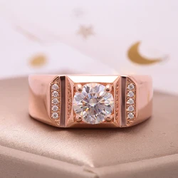 IGI 0.5ct 1ct Lab Diamond Engagement Ring 10K 14K 18K Rose Gold HPHT CVD diamond jewelry Lab Grown Diamond Men Ring