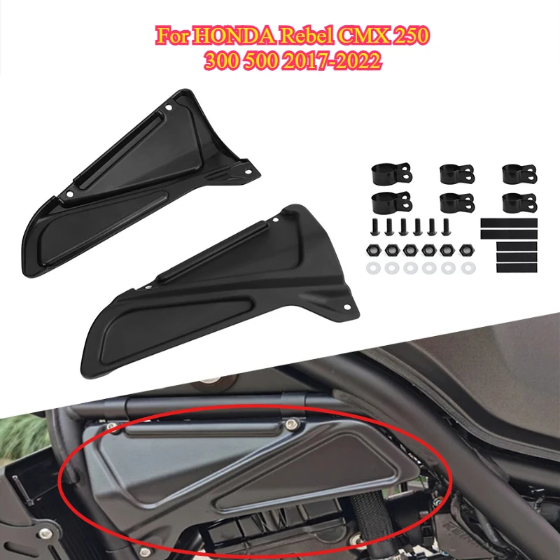 

Motorcycle Side Cover Frame Engine Guard Fairing For HONDA Rebel CMX 250 300 500 2017-2022 Replacement Parts 1Pair