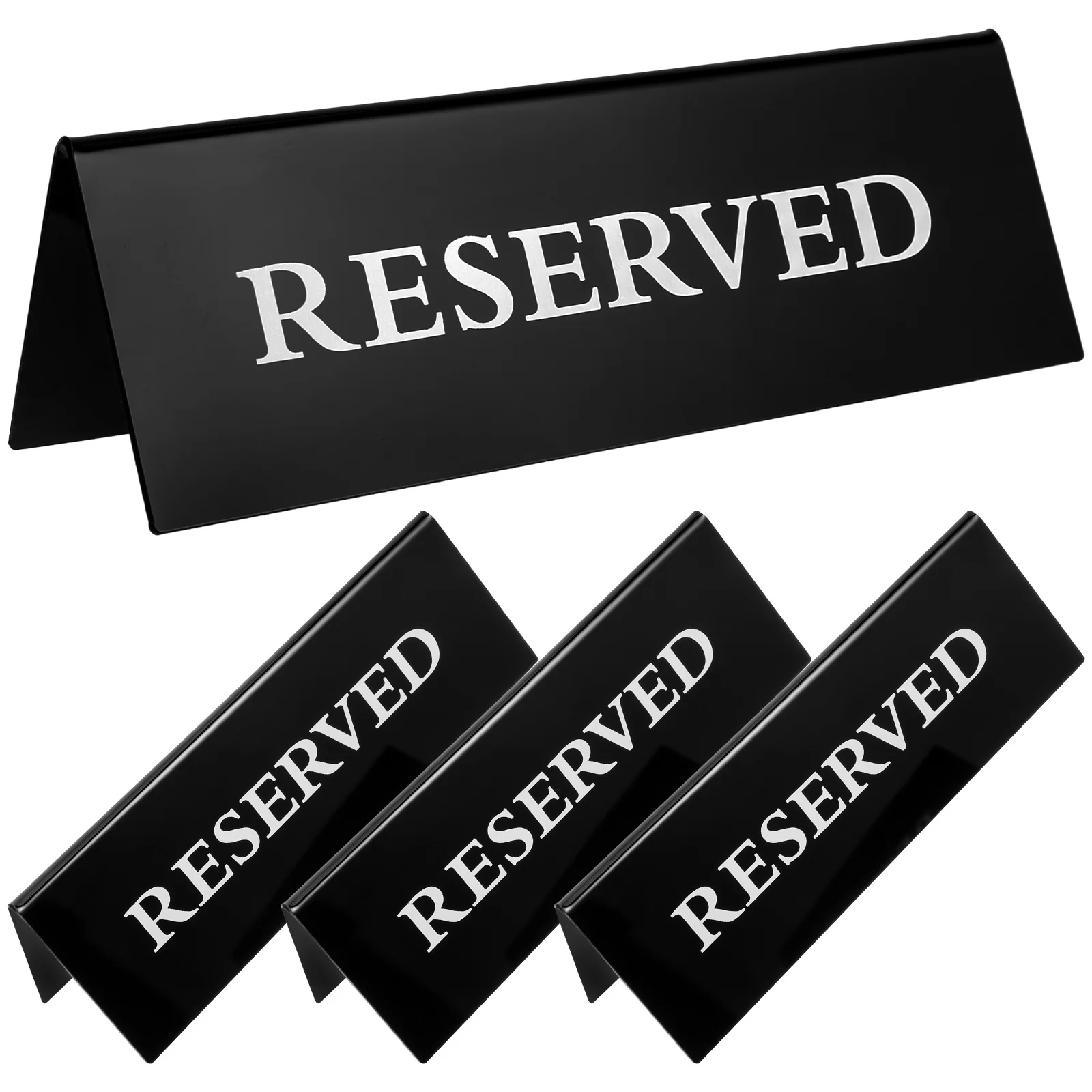 4 Uds. Letreros reservados, letrero de tarjeta de mesa, letreros de lugar de mesa reservados para Hotel, restaurante, letrero de recordatorio, decoración de asiento para fiesta de cumpleaños y boda