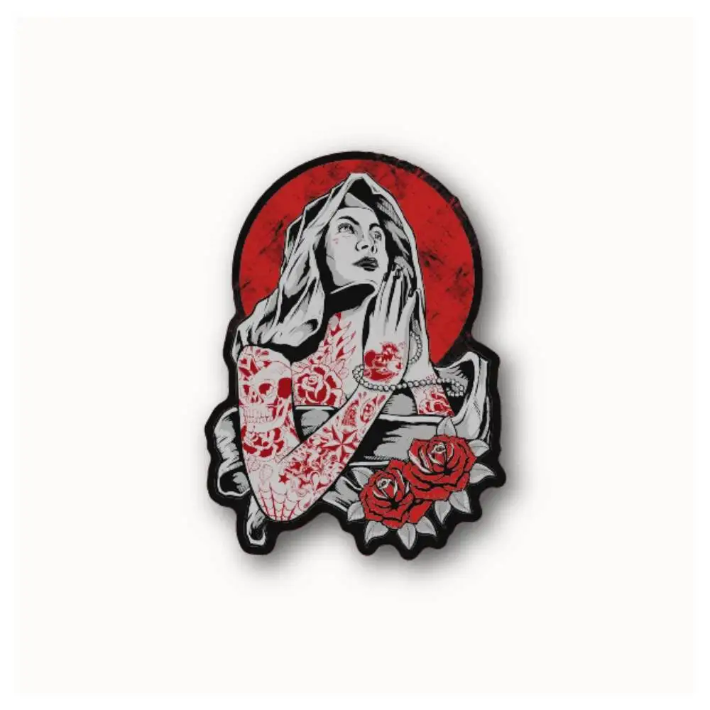 Virgin Mary Praying Waterproof Stickers For Decorating Car Windows Motorcycles And Computers.