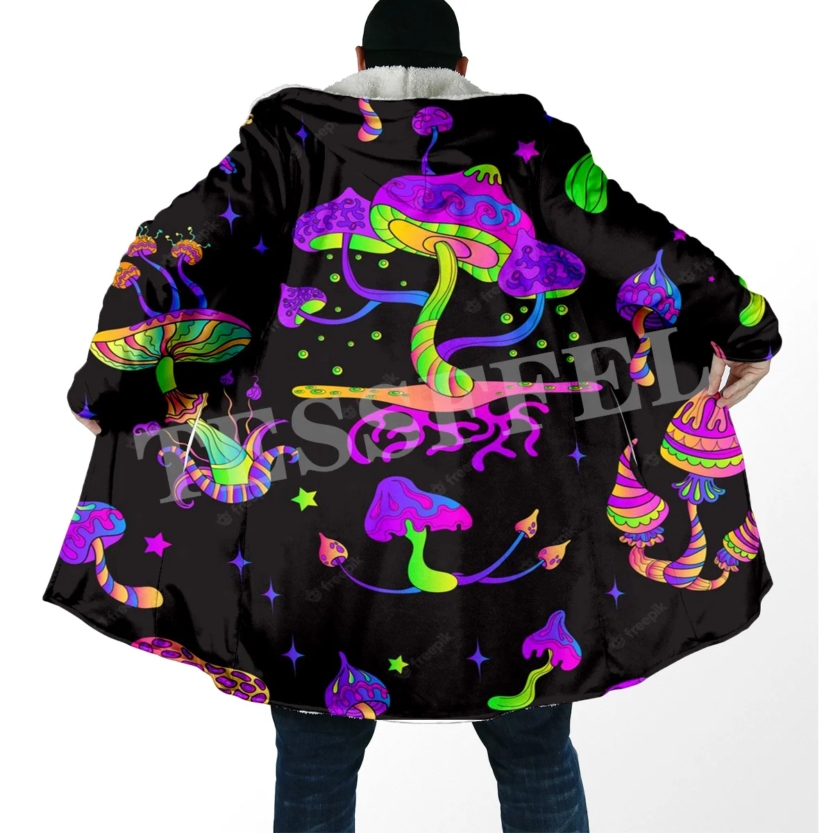 

Mushroom Forest Plants Fungus Trippy Abstract Psychedelic Hippie 3DPrint Windbreaker Winter Casual Hoody Cloak Fleece Overcoat K