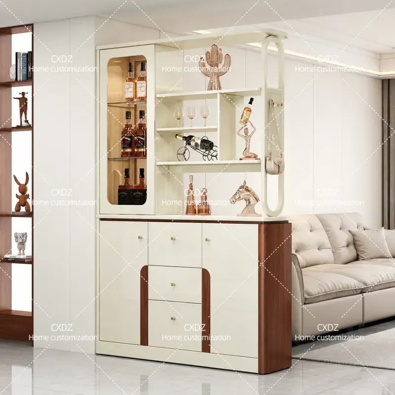 Bairuite light luxury home entrance  partition cabinet double-sided wine cabinet screen shoe cabinet locker
