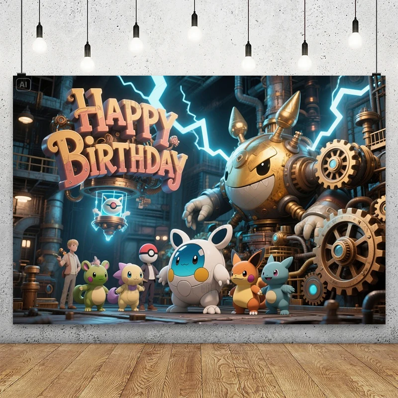 disney-pokemon-steampunk-factory-backdrop-background-photography-with-metagross-gears-electivire-happy-birthday-party-custom