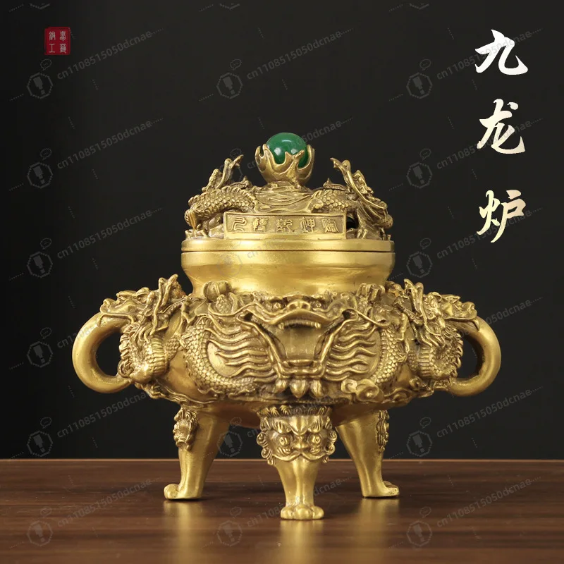 

Brass Altar Incense Burner for Buddha Offering - Handmade Copper Indoor Burner, Antique Style Meditation & Home Sanctuary Decor