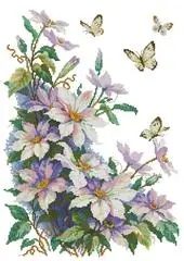 

Butterfly and Flowers Cross stich Kits Homfun Craft Cross Stich Painting Decorations For Home