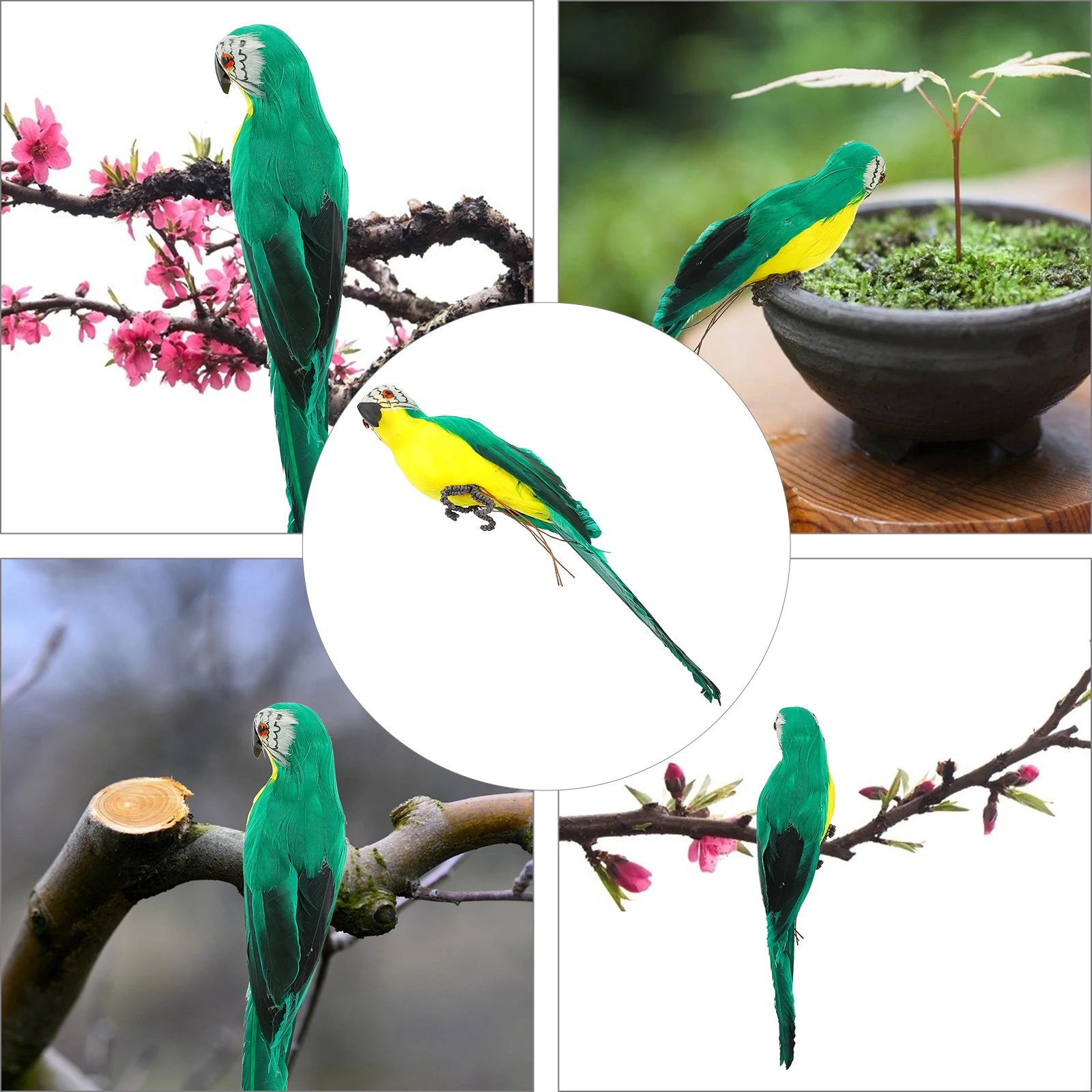 

1pc Simulated Macaw Bird Decoration Lifelike Garden Ornament For Home Yard Balcony Decor Craft Adornment Animal Foaming