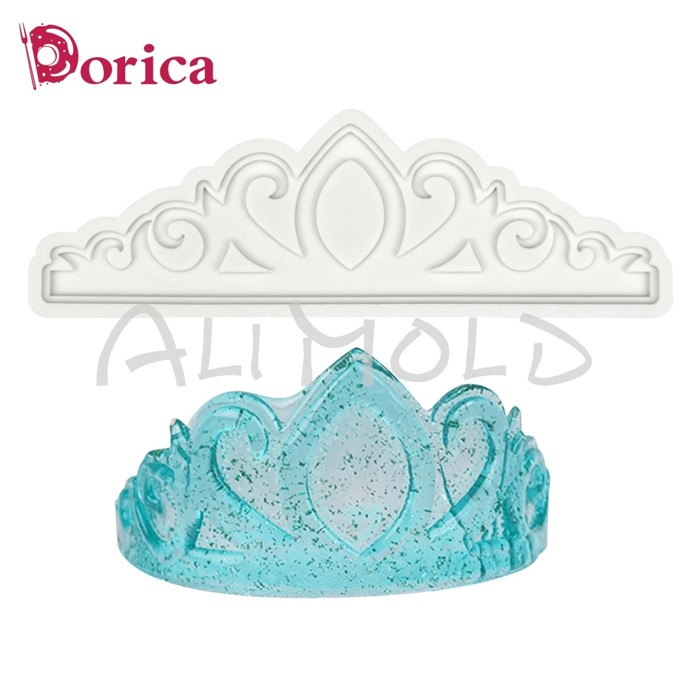 3 Styles Crowns Cake Mold Silicone Fondant Chocolate Resin Mould DIY Clay Princess Ornament Molds Cake Decorating Tools Bakeware