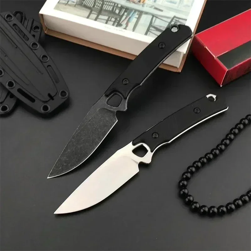 

KS 2048 Steppe 3.55 "Stone Wash Drop Point Blade Portable Small Straight Multi-purpose EDC Fruit Knife Cutting Knife Men's Gift