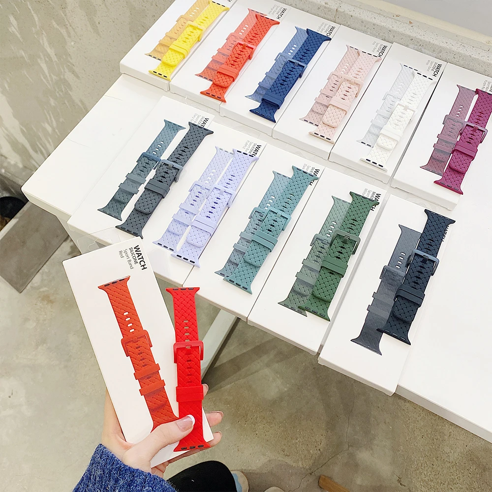 Soft Silicone Strap For Apple Watch Ultra Band Series 7 8 49MM 45MM 41MM Rubber iWatch SE 6 5 4 3 44MM 40MM 42MM 38MM Bracelet