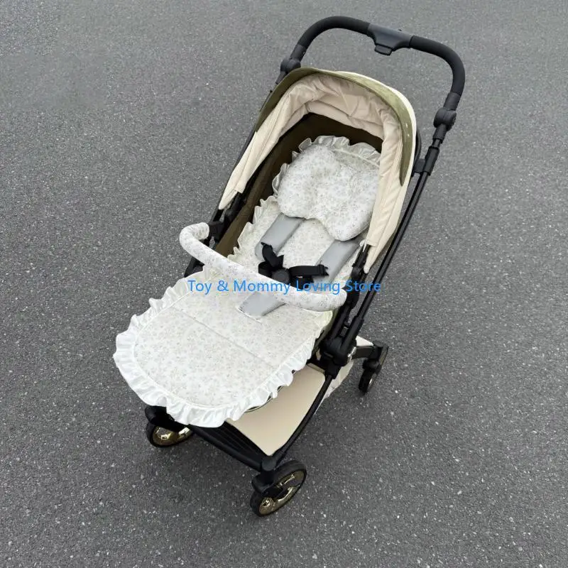 وسادة مقعد Y1QF للسفر لعربة الأطفال، قابلة للغسل في الغسالة، ماصة للرطوبة من الحرير الجليدي