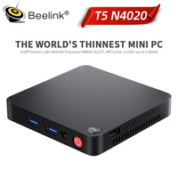 Beelink T5 Mini PC Intel Celeron N4020 2.4GHz Desktop 4GB 64GB 2.4/5.8GHz WiFi BT4.0 4K Desktop Computer VS T4 Pro