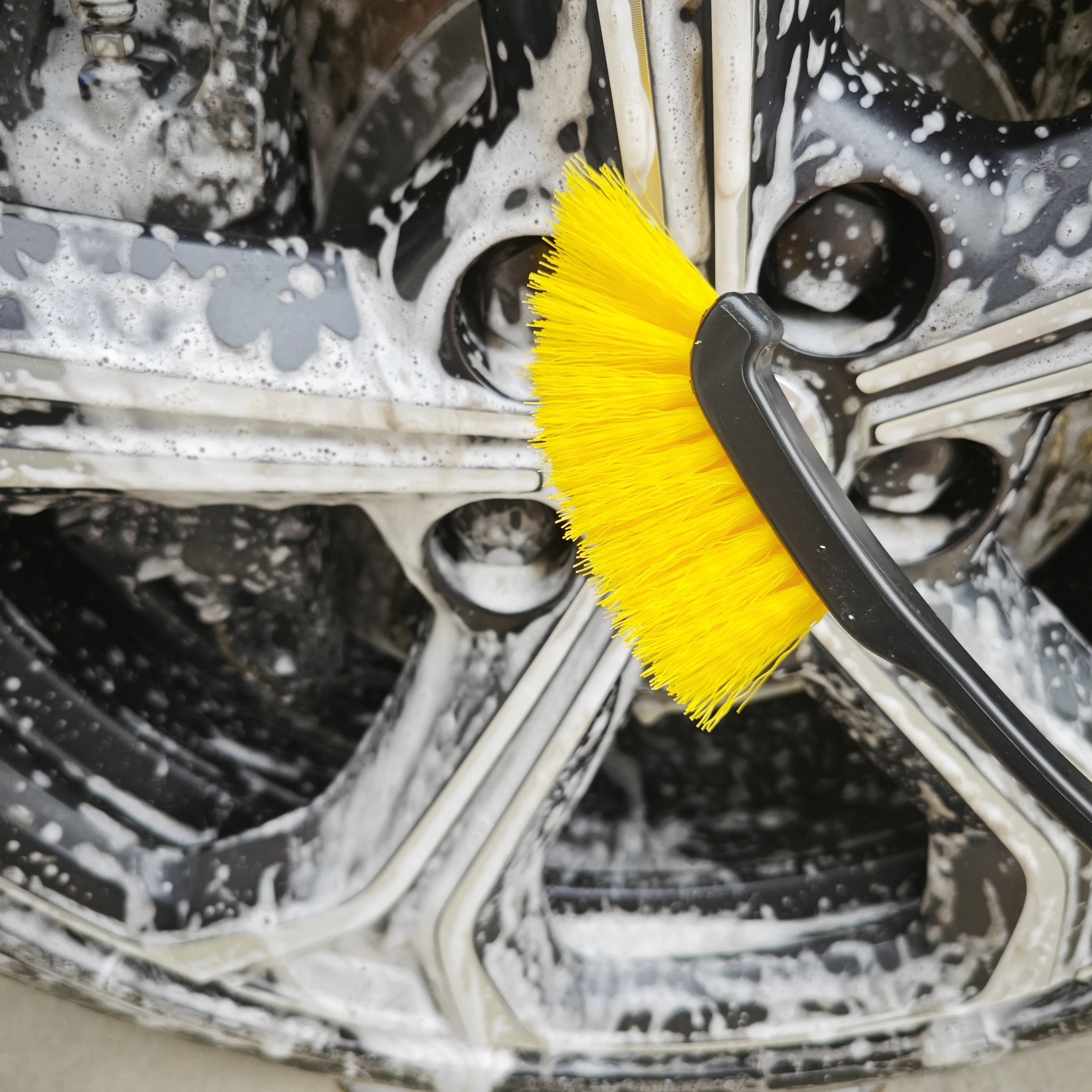 Wheel Brush、Rim Cleaner、Hub Detailing Brush、Non-Slip Handle、Deep Clean、Brake Dust、Auto Wash Tool