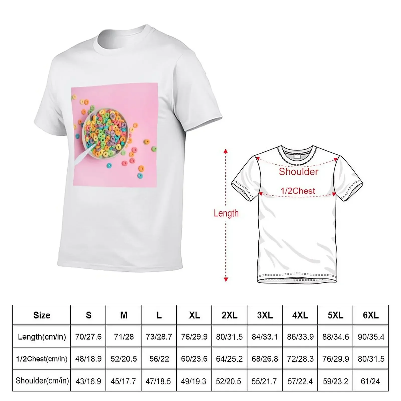 froot loops cereal graphic T-Shirt plain summer top cute clothes mens t shirts casual stylish