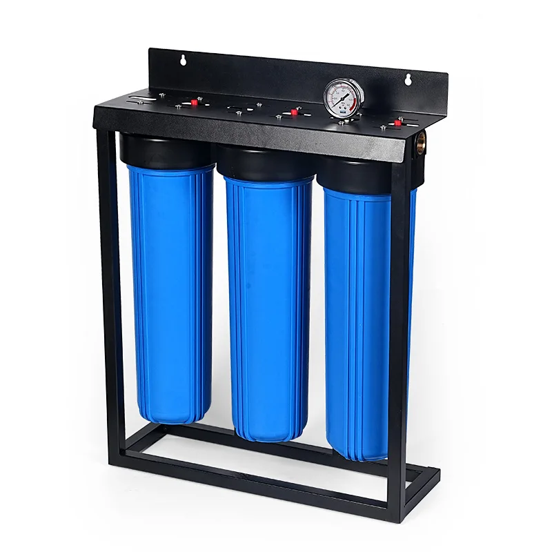 

Централизованная система очистки воды для всего дома. Оптовая продажа. НОВАЯ 3-ступенчатая система фильтрации воды Big Blue для всего дома, ручное управление, с кальцием.