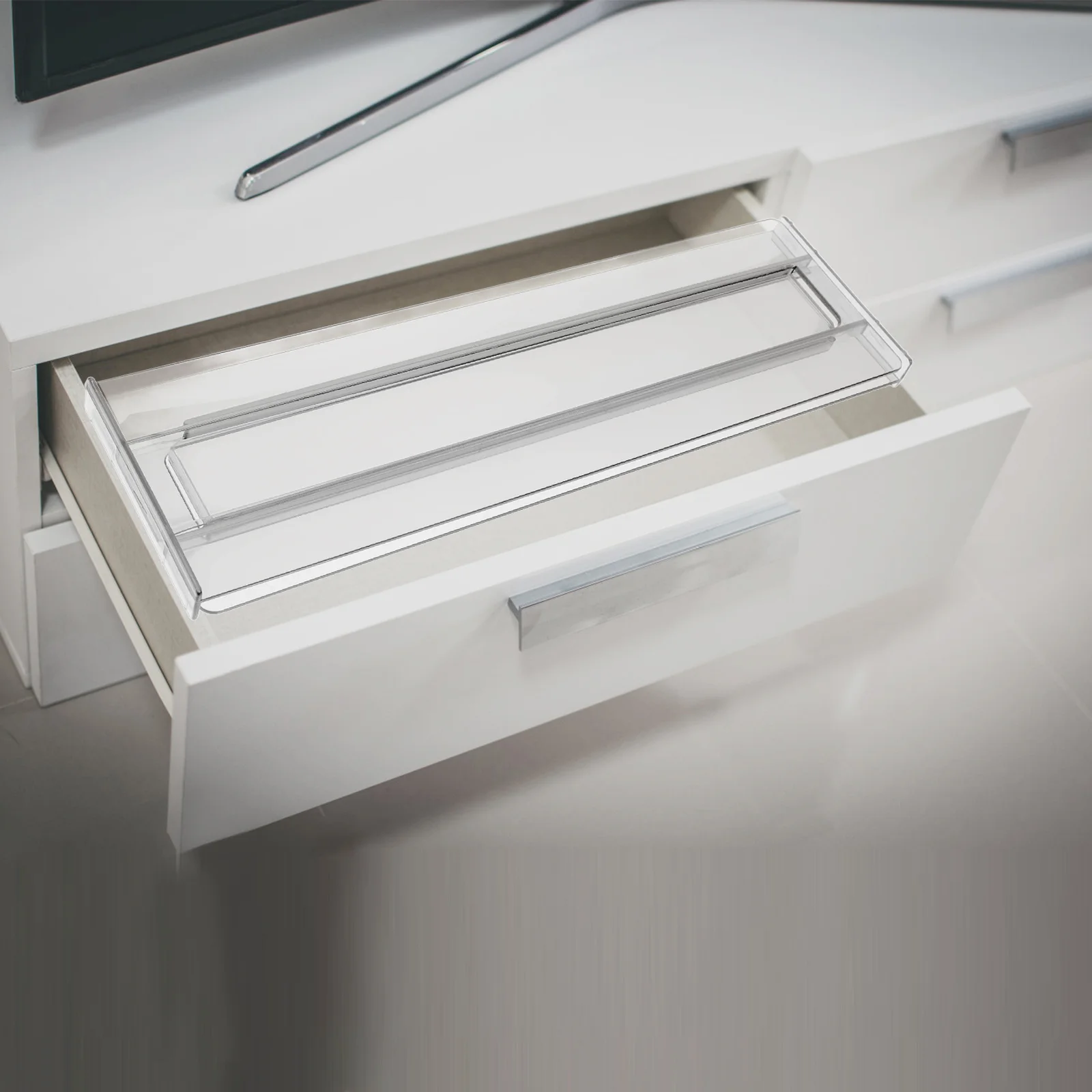 

Drawer Divider Clothing Utensils Socks Clear Plastic Dividers Adjustable Acrylic Organizer Skin Care