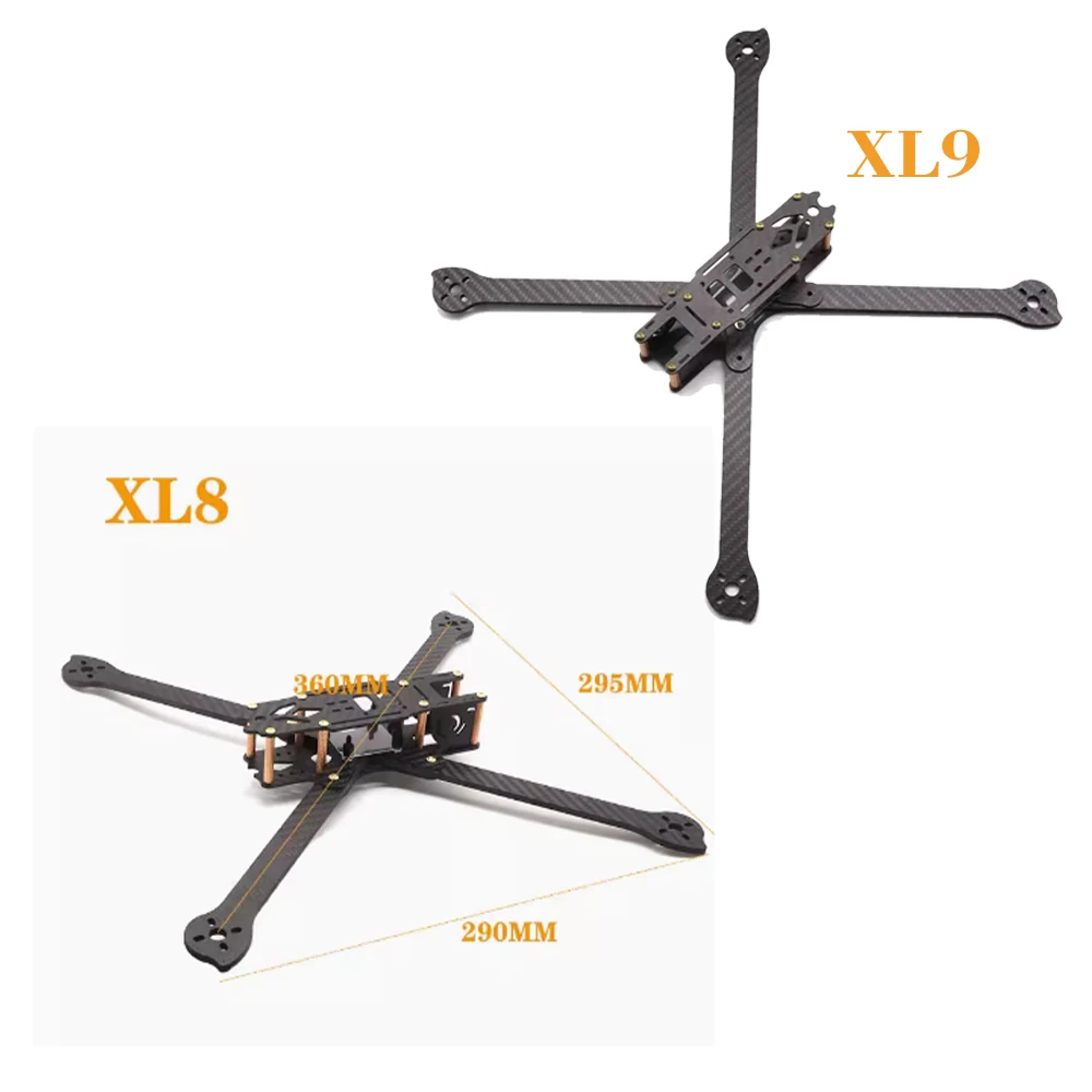 إطار حرة 3K من ألياف الكربون الكاملة XL5 / XL6 / XL7 V2 True X 5 بوصة 6 بوصة 7 بوصة FPV إطار حر