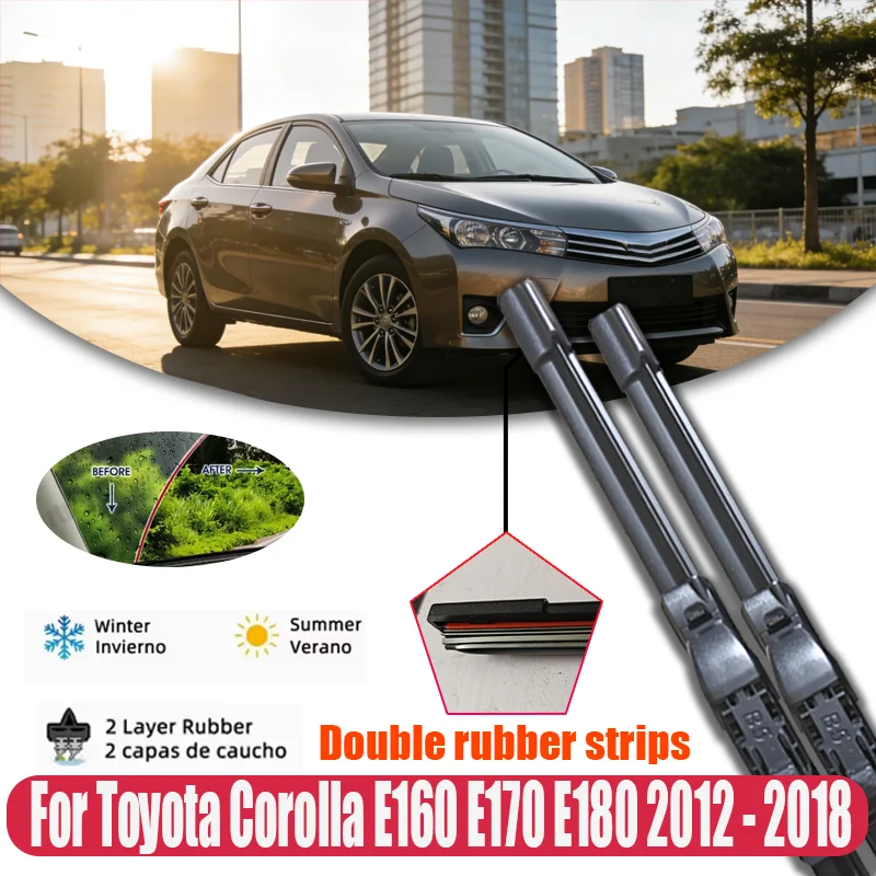 

Front Wiper Blades For Toyota Corolla E160 E170 E180 2012 - 2018 Windscreen Windshield Car Accessories 2013 2014 2015 2016 2017