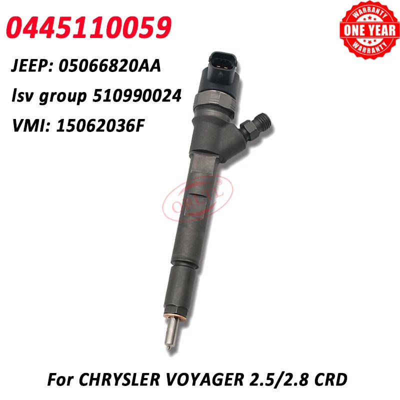 

Diesel Nozzle 0445110059 For Chrysler Voyager 2.5D 2.8D Common Rail Injector 0986435149 05066820AA 510990024 15062036F