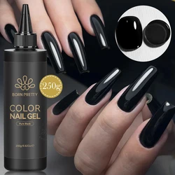 BORN PRETTY 250g Pure Black White Color Gel Nail Polish Refillment Package Soak Off UV LED Semi Permanent Self-leveling Varnish