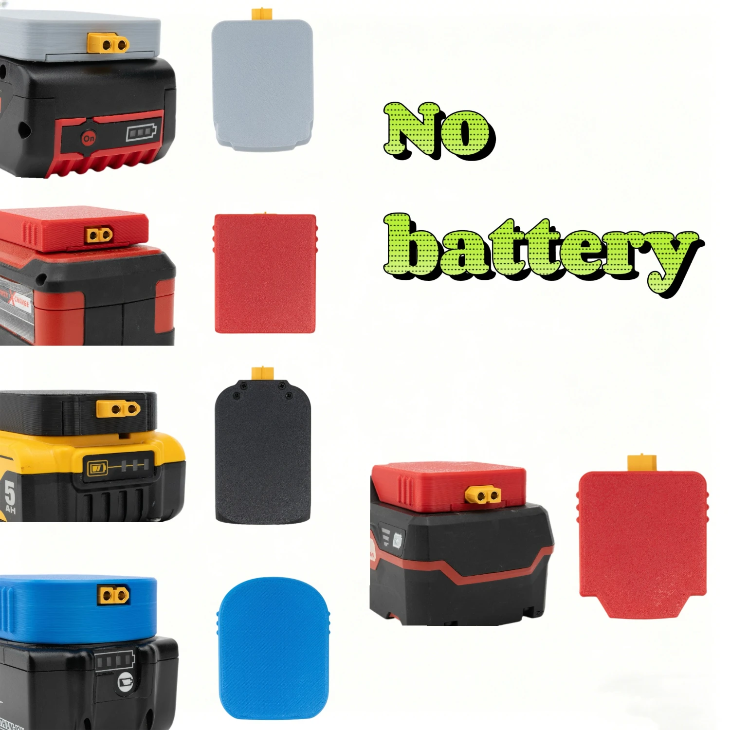 DIY-Adapter für OZITO/DeWalt/Makita/Parksid/Bosch 18/20V Lithium-Akku XT60 Buchsenanschluss für Auto, Zuhause und Outdoor-Stromversorgung