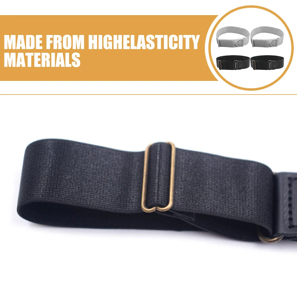 2 pares de ligas de brazo de manga de camisa antideslizantes ajustables soportes de manga elástica para hombres y mujeres bandas de brazo ligeras y cómodas