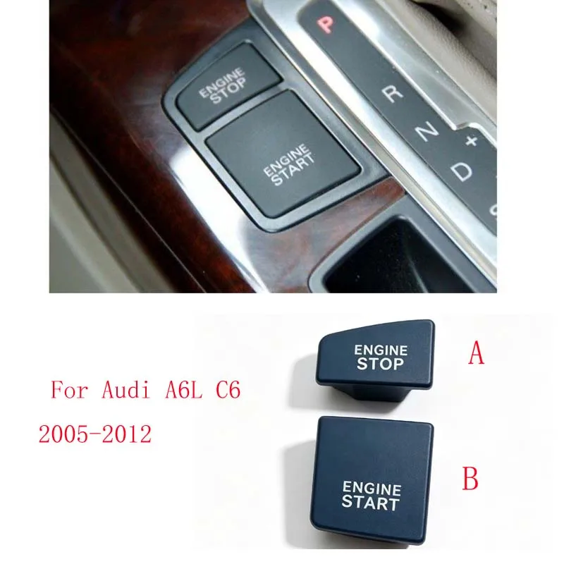 Start Stop Ignition Button Cover For Audi A6L C6 2005-2012 One Key Start Switch Cap Replacement Part