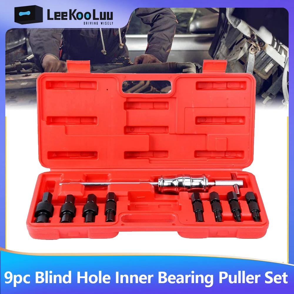 9pc Blind Hole Inner Bearing Puller Set Remover Slide Hammer Internal Kit 8-32mm