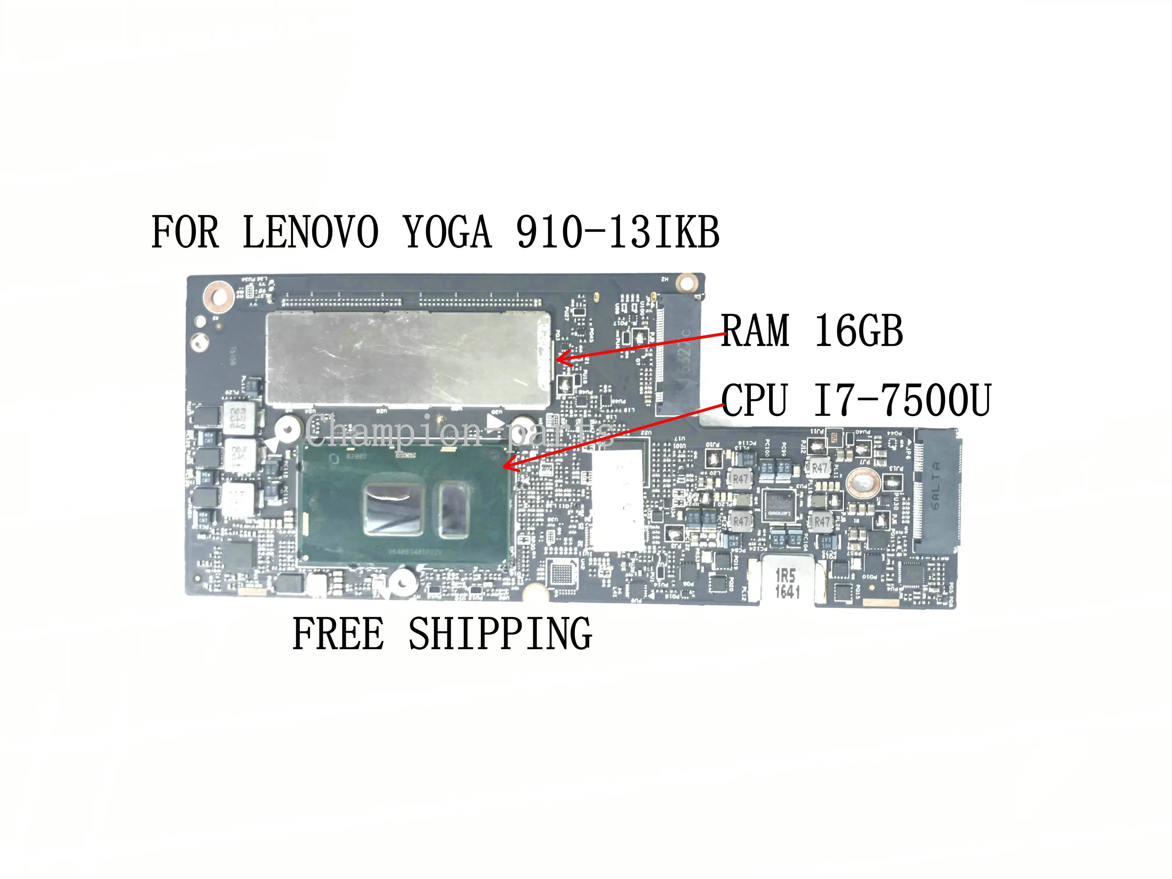 Estoque rev: 1.0 cyg50 NM-A901 para lenovo yoga 910-13ikb notebook mainboard processador I7-7500U 16gb ram testado ok