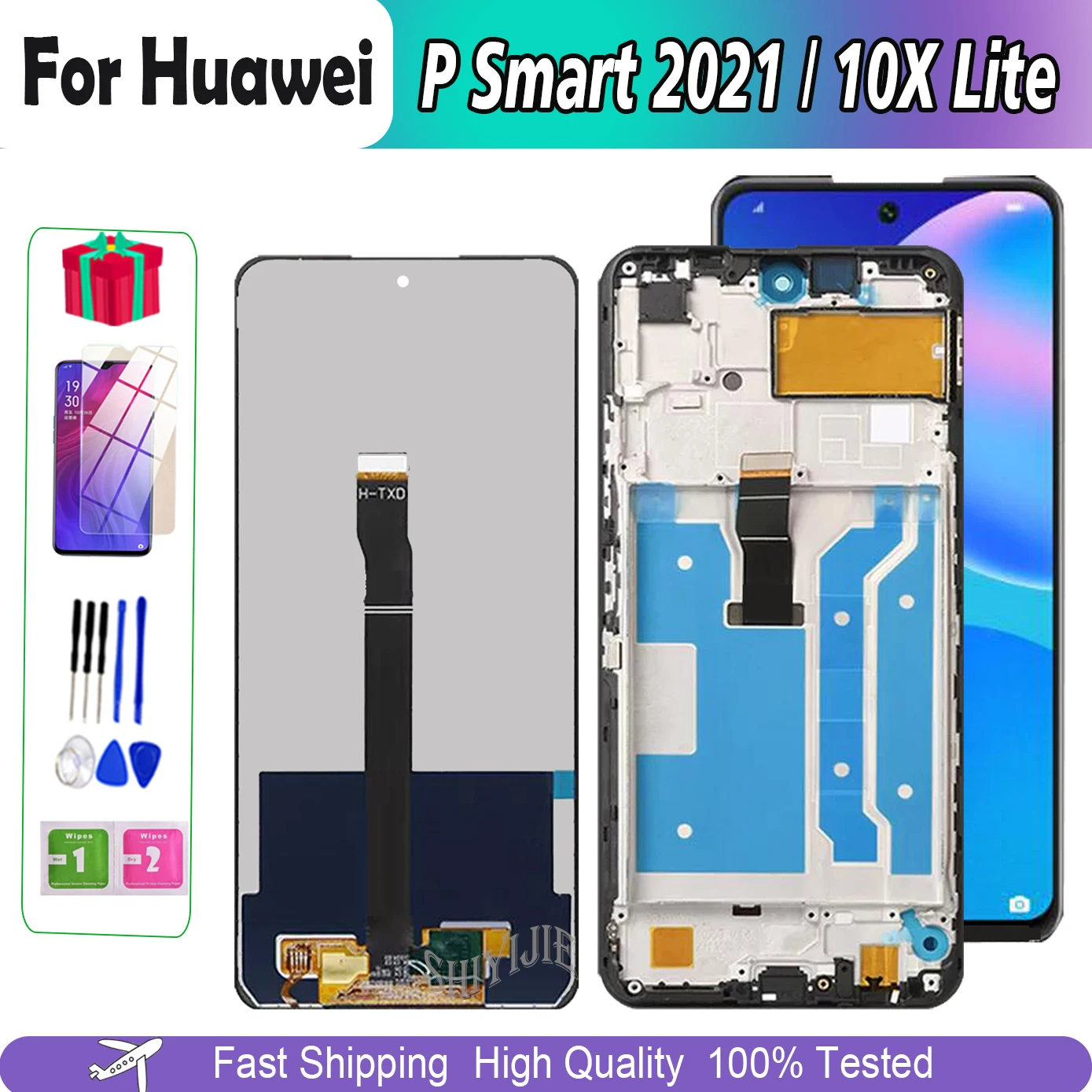 

Original 6.67" For Huawei P Smart 2021 PPA-LX1 LX2 Display Touch Screen For Huawei Y7A PPA-LX3 For Honor X10 Lite DNN-LX9 LCD